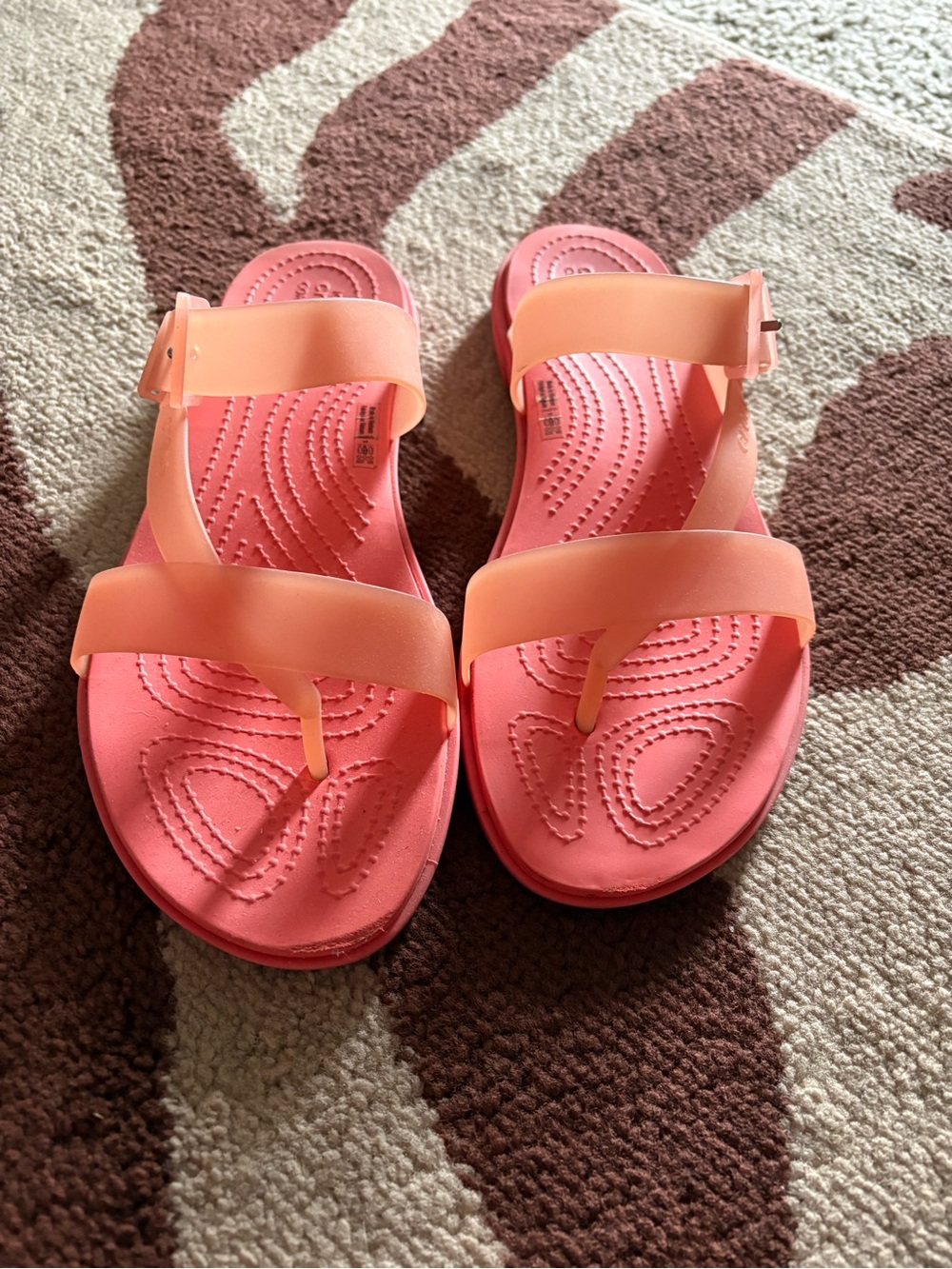 Women’s Coral Pink Sandal with Adjustable Strap